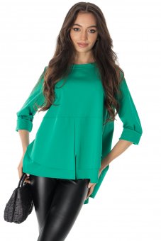Bluza casual oversize, verde ROH BR2752