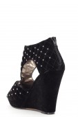 Sandale negre cu strasuri - LS-592-28N