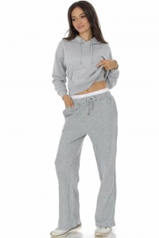 Pantaloni casual din bumbac cu buzunare Gri ROH TR550