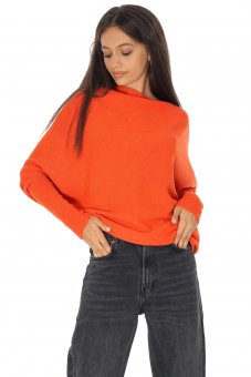 Pulover asimetric Portocaliu ROH BR2907