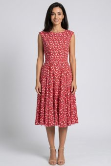 Rochie clos, multicolour cu imprimeu florală si buzunare, Roh DR4836