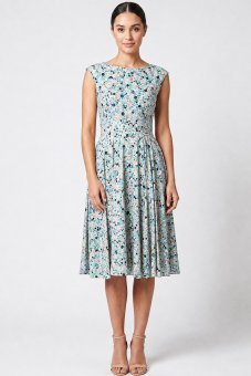 Rochie clos, multicolour cu imprimeu abstract si cu buzunare, Roh DR4842