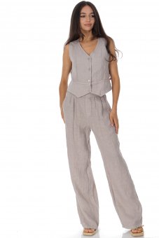 Compleu casual din doua piese din in Bej Roh TR587