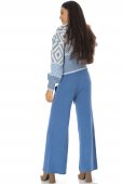 Cardigan din tricot moale cu lana, Bleu, Roh BR2848