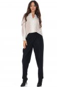 Pantaloni dama casual cu buzunare  Negru Aimelia TR568