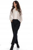 Pantaloni dama casual cu buzunare  Negru Aimelia TR568