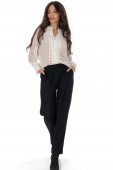 Pantaloni dama casual cu buzunare  Negru Aimelia TR568