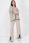 Compleu chic cu pantaloni,Gri ,Roh TR524