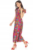 Rochie maxi in culori vibrante cu buzunare, ROH Dr4655