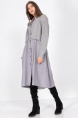 Rochie midi casual oversized cu buzunare Gri Roh DR4697