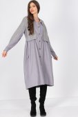 Rochie midi casual oversized cu buzunare Gri Roh DR4697