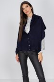Sal multifunctional din amestesc de lana, bleumarin ROH BR2796