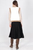 Fusta midi tricotata Neagra Roh FR549