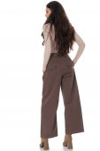 Pantaloni Dama Tip Culottes din Bumbac Maro Aimelia TR570