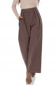 Pantaloni Dama Tip Culottes din Bumbac Maro Aimelia TR570