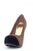 Pantofi maro cu varf negru  - RC-AURORA