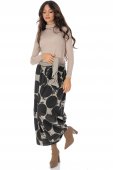 Pantaloni din catifea fina cu imprimeu, Negre Aimelia TR559