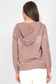 Pulover tricotat cu gluga Mink Roh BR2836