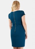 Rochie teal, ROH, bodycon - CLD1029
