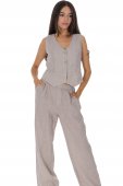 Compleu casual din doua piese din in Bej Roh TR587
