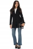 Sacou elegant de birou cu buzunare Negru Roh JR661
