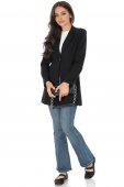 Sacou elegant de birou cu buzunare Negru Roh JR661