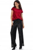 Pantaloni eleganti cu paiete Negru Aimelia TR567